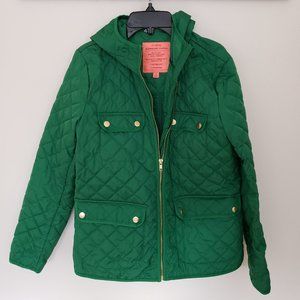 J.Crew green quilted field jacket Small